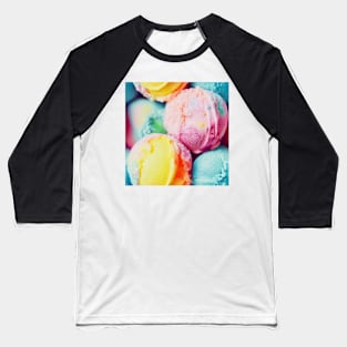 Watercolor ice cream pattern Baseball T-Shirt